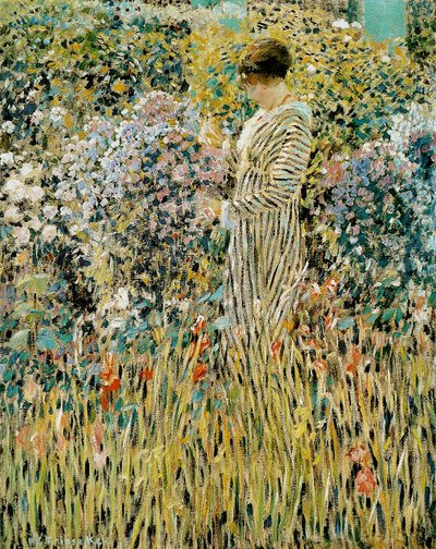 Signora in un giardino da Frederick Carl Frieseke